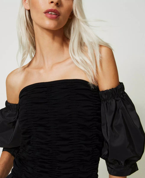 Top con arricciatura e maniche balloon Twin set Actitude