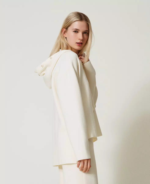 Maglia con capuccio dettgli perle Twin set Actitude