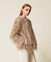 Giacca in faux fur stampata Twin set Actitude