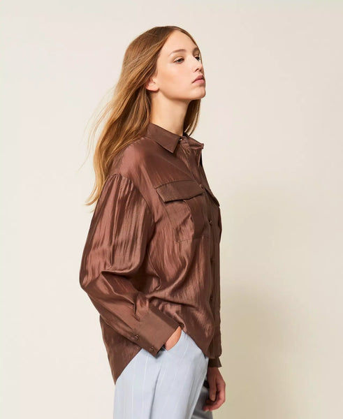 Camicia in voile con tasche Twin set Actitude