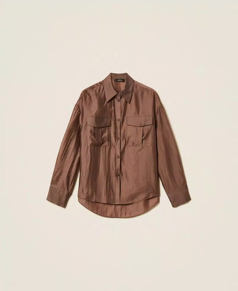 Camicia in voile con tasche Twin set Actitude