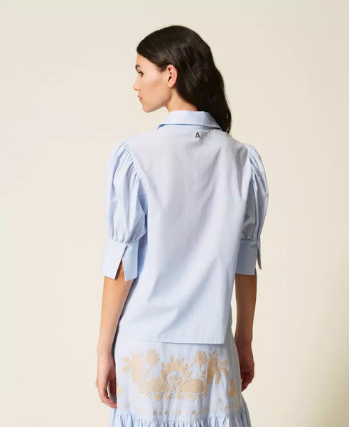 CAMICIA  CON RICAMO TWIN SET ACTITUDE