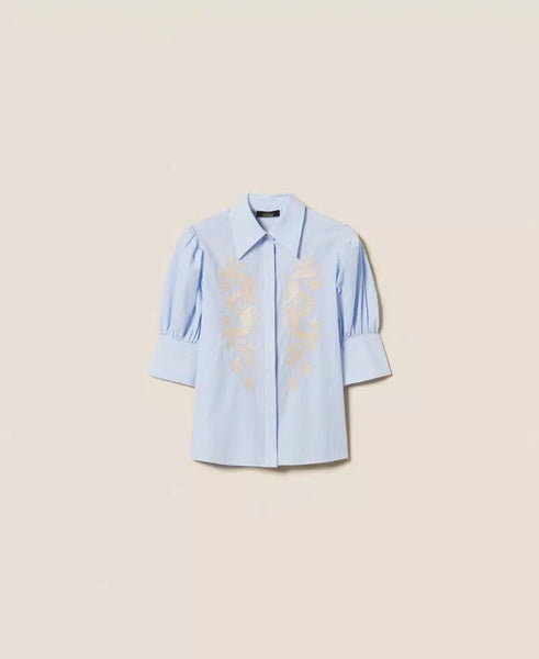 CAMICIA  CON RICAMO TWIN SET ACTITUDE