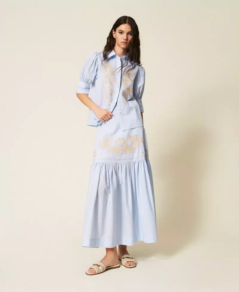 Abito lungo con ricamo Twin set Actitude