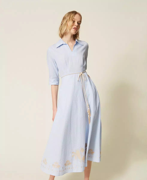 Abito lungo con ricamo Twin set Actitude