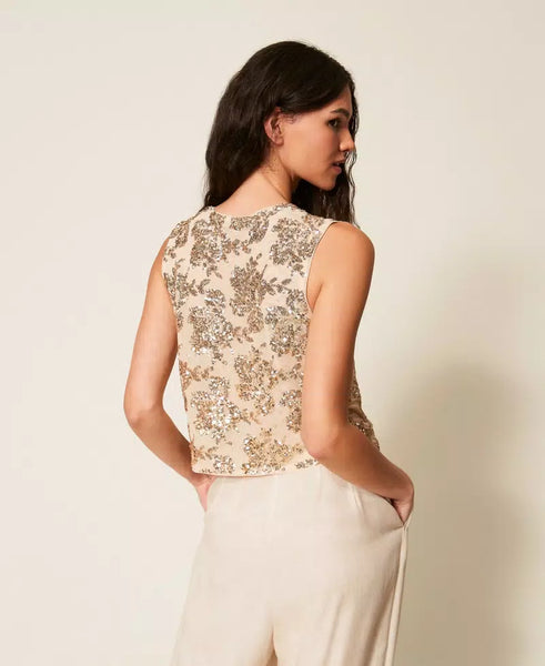 GILET PAILLETTES TWIN SET ACTITUDE