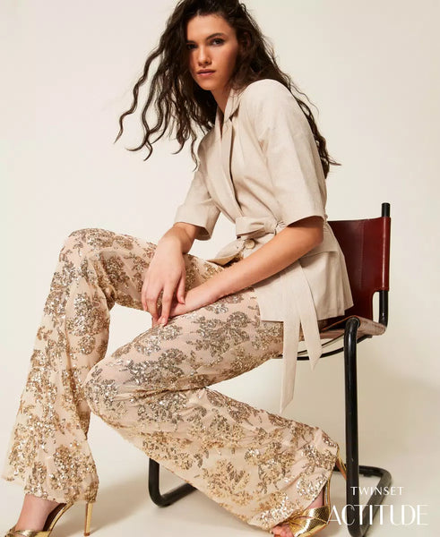 Pantalone paillettes Twin set ACTITUDE