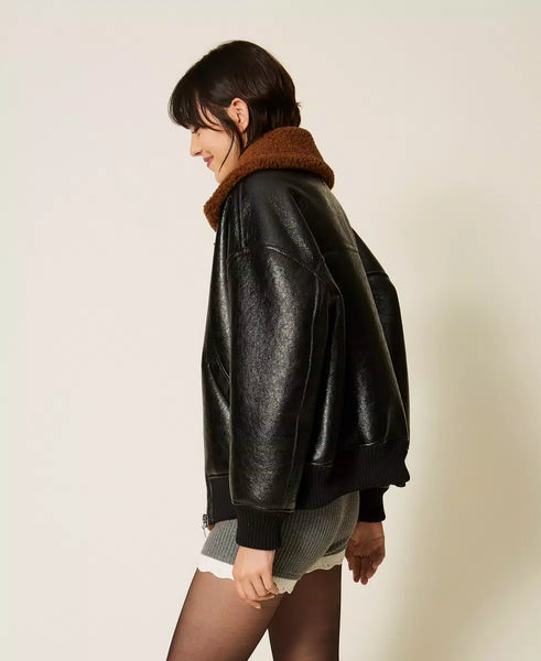 bomber imbottito effetto montonr Twin set Actitude