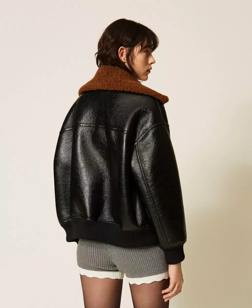 bomber imbottito effetto montonr Twin set Actitude