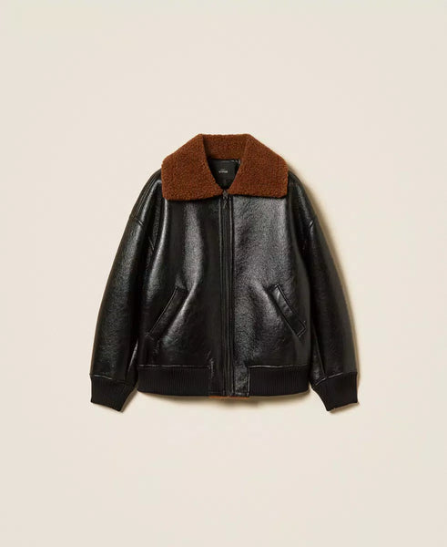 bomber imbottito effetto montonr Twin set Actitude