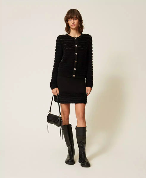 Giacca in maglia effetto pelliccia Twin set Actitude