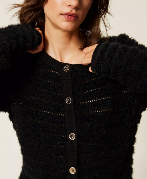 Giacca in maglia effetto pelliccia Twin set Actitude