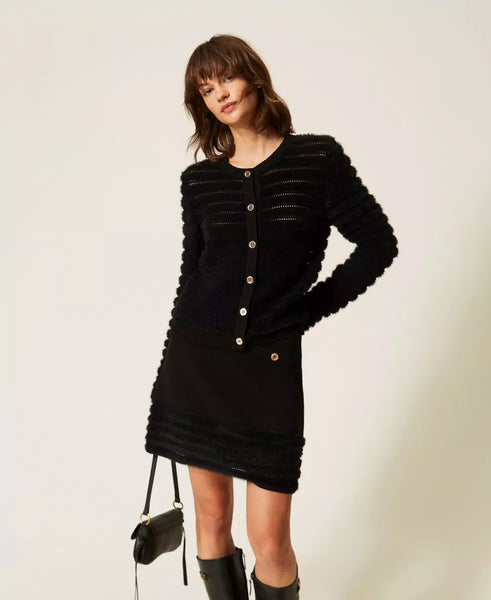 Giacca in maglia effetto pelliccia Twin set Actitude