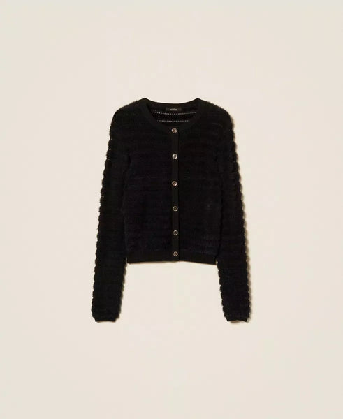 Giacca in maglia effetto pelliccia Twin set Actitude