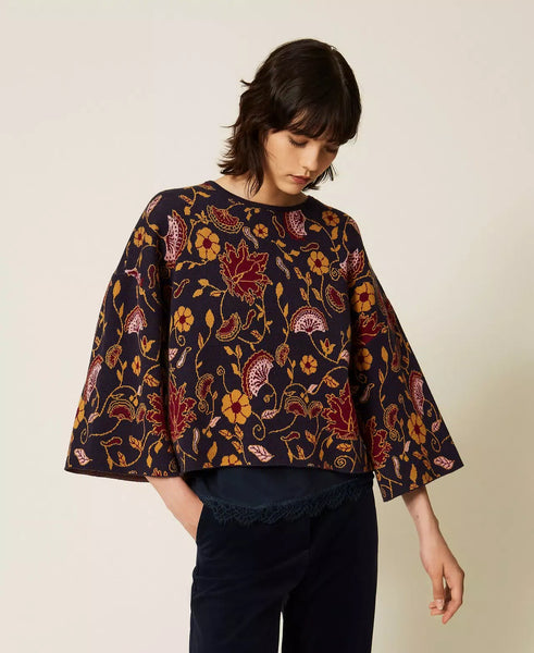 Maglia jacquard a fiori Twin set ACTITUDE