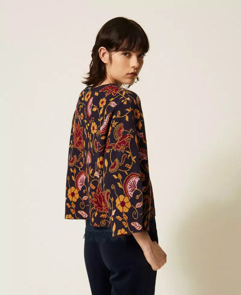 Maglia jacquard a fiori Twin set ACTITUDE