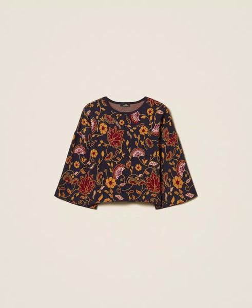 Maglia jacquard a fiori Twin set ACTITUDE