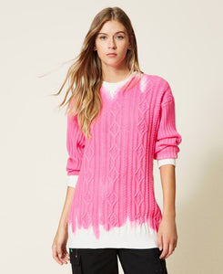 Maglia linea MYFO con stampa sfumata fluo Actitude Twin set