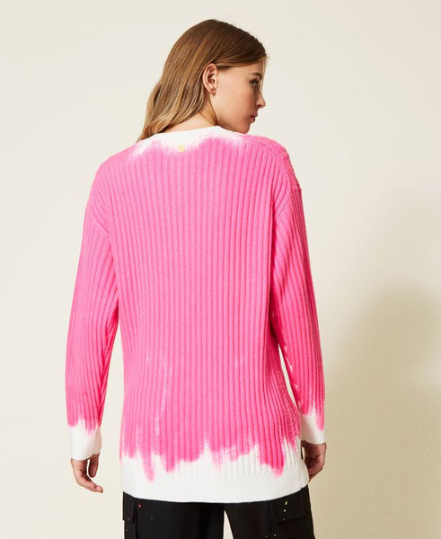 Maglia linea MYFO con stampa sfumata fluo Actitude Twin set
