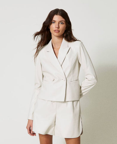 Giacca blazer ecopelle