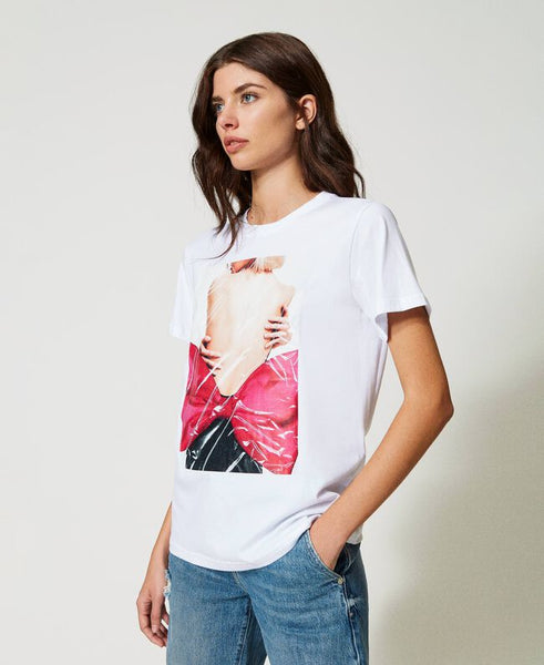 T-shirt stampa fiocco Twinset Actitude